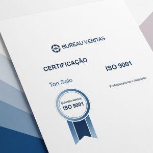 Certificado de Qualidade ISO 9.001 certificado pelo Bureau Veritas