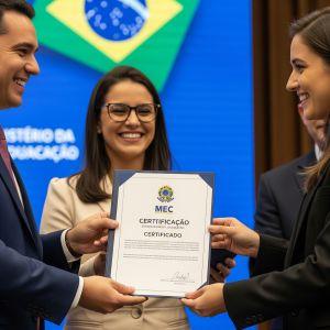Registro no MEC - MInistério de Educação e Cultura. Treinacentro Escola Técnica. POrto Alegre, RS.